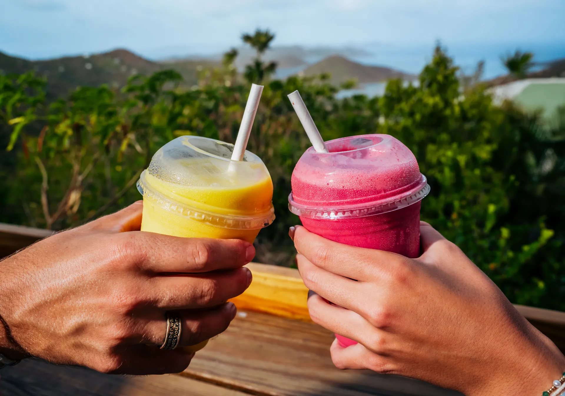 Avocado toast and tropical fruit smoothie at Drifters St. John