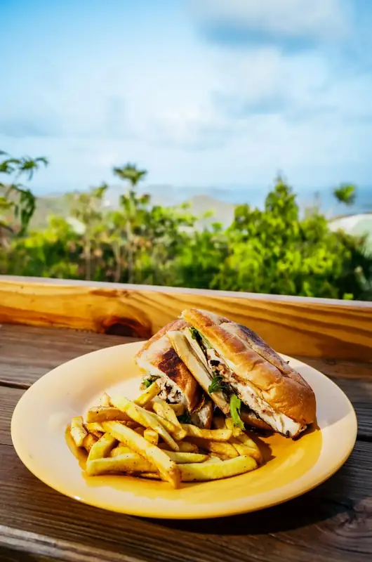 Grilled chicken ciabatta at Drifters on St. John